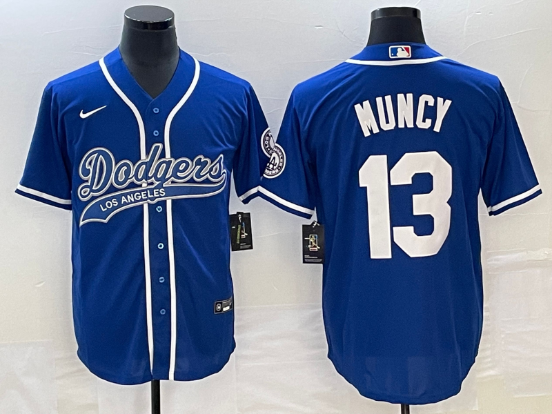 Men's Los Angeles Dodgers Max Muncy #13 Royal Jersey Joint Edition